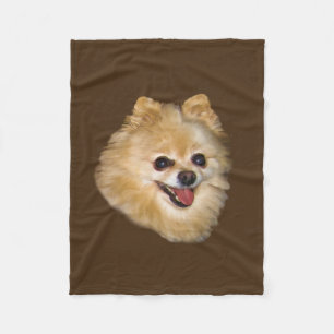 Pomeranian Dog Customizable Fleece Blanket