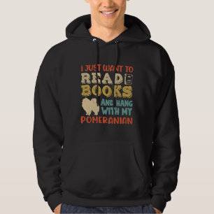 Pomeranian Dog Dad Mom And Book Lover Hoodie
