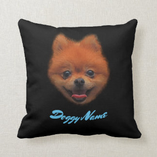 Pomeranian Dog Face Create Your Own Throw Pillow