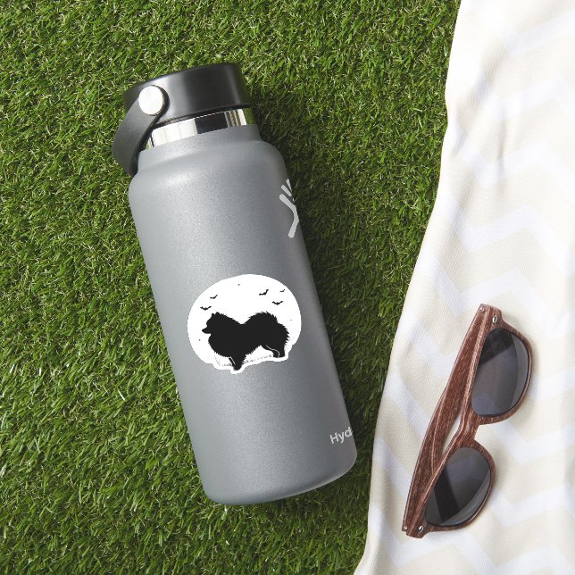 Pomeranian Dog � Halloween Moon Silhouette Classic (HydroFlask Insitu)