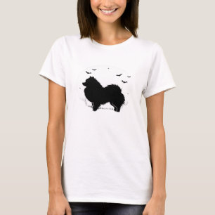 Pomeranian Dog � Halloween Moon Silhouette Classic T-Shirt