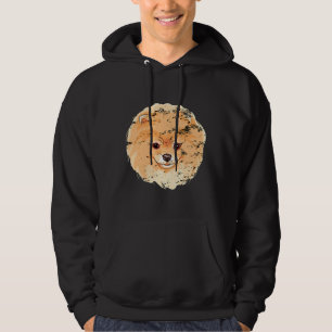 Pomeranian Face Cute Retro Vintage Hoodie
