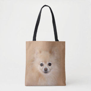 Pomeranian face tote bag