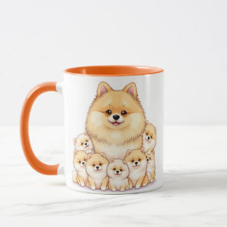 Pomeranian Family Mug - Cute and Fluffy Dog Lover 