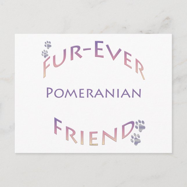 Pomeranian Furever Postcard (Front)