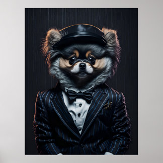 Pomeranian gangster from south Detroit Poster. Poster