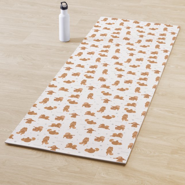 Pomeranian German Spitz dog Yoga Mat (In Situ)