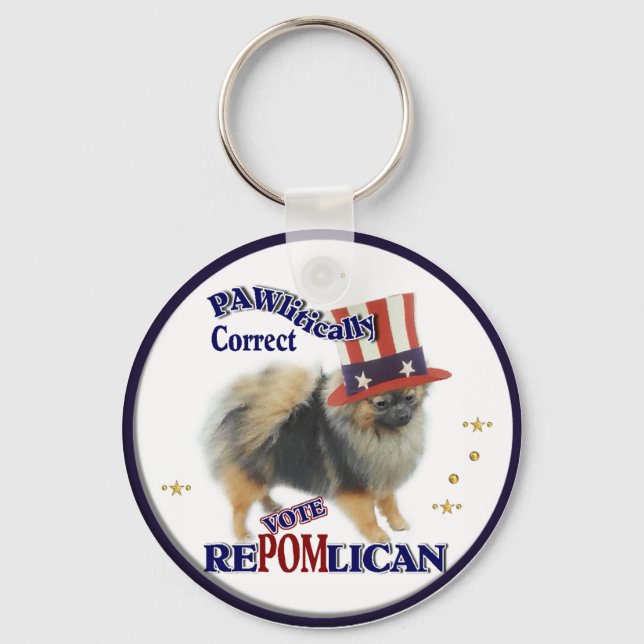 Pomeranian Gifts Keychain (Front)