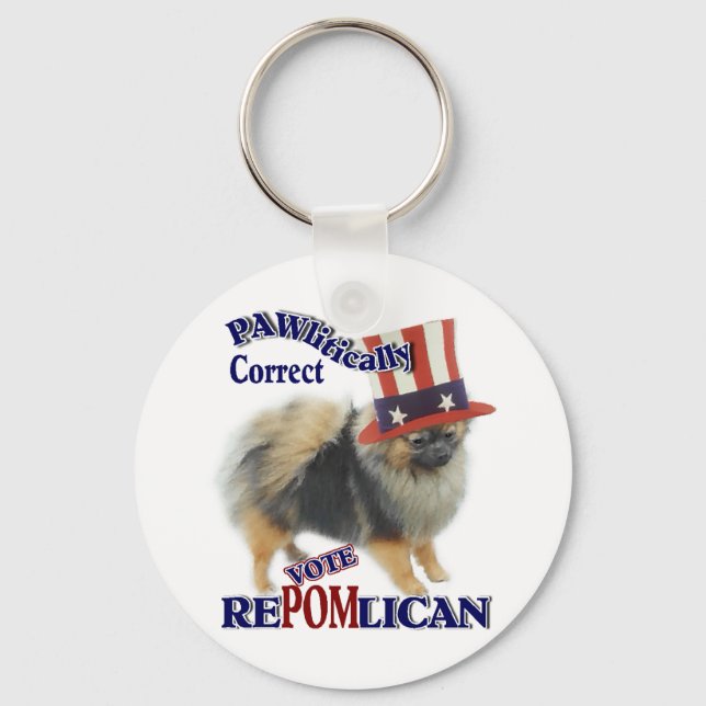 Pomeranian Gifts Keychain (Front)