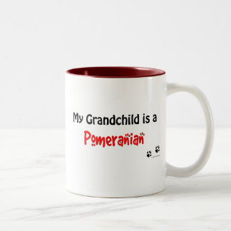Pomeranian Grandchild Two-Tone Coffee Mug