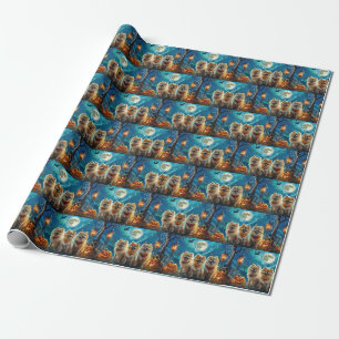 Pomeranian Halloween Spooky Wrapping Paper