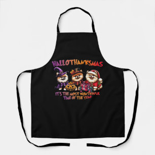 Pomeranian Halloween Thanksgiving Christmas Classi Apron