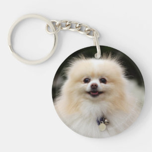 Pomeranian Headshot 1 Keychain