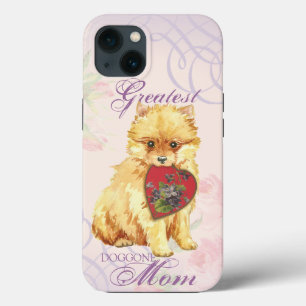 Pomeranian Heart Mom iPhone 13 Case