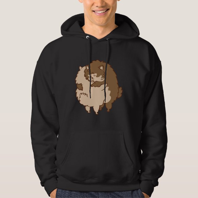Pomeranian Hugs Hoodie (Front)