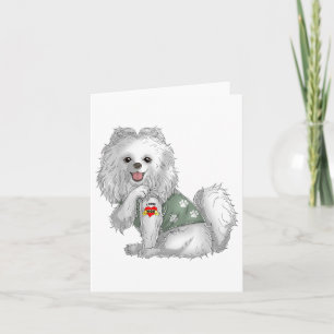 Pomeranian I Love Mom Tattoo Dog Shirt Funny Mothe Card