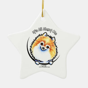 Pomeranian IAAM Ceramic Ornament
