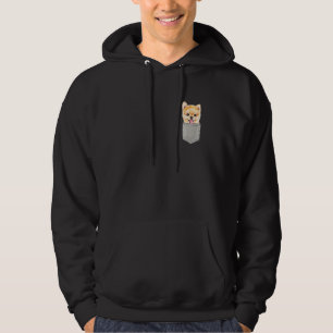 Pomeranian In A Pocket Cute Pomeranian Dog Owner 1 Hoodie