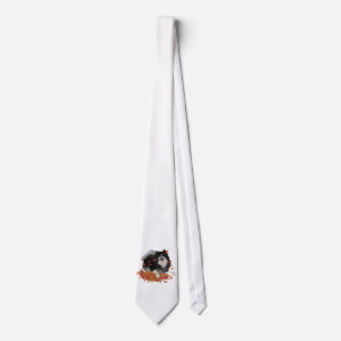 Pomeranian in Autumn Tie