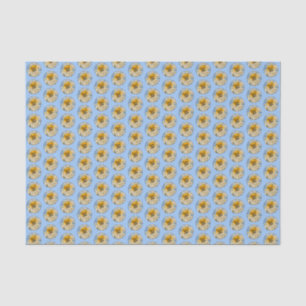 Pomeranian in Daisies Painting - Original Dog Art Tissue Paper