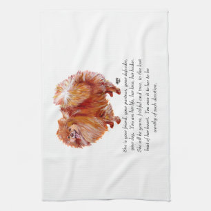 Pomeranian Keepsake Female Kitchen Towel