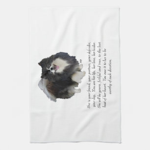 Pomeranian Keepsake Female Kitchen Towel