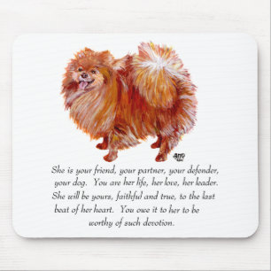Pomeranian Keepsake Female Mouse Pad