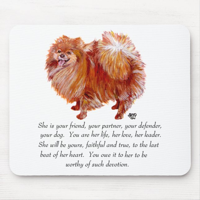 Pomeranian Keepsake Female Mouse Pad (Front)