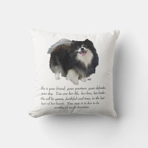 Pomeranian Keepsake Female Throw Pillow