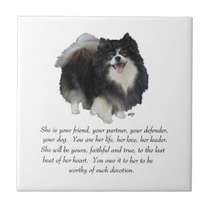 Pomeranian Keepsake Female Tile