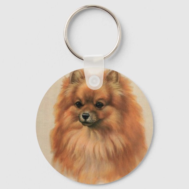 Pomeranian Keychain (Front)