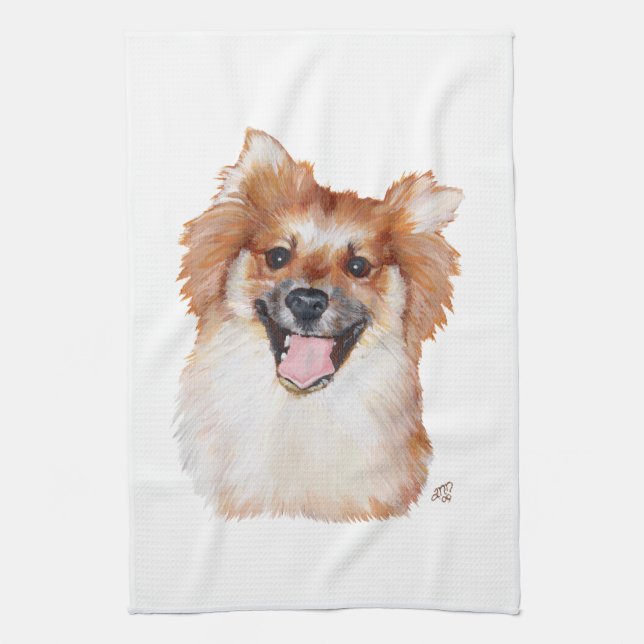 Pomeranian Kitchen Towel (Vertical)