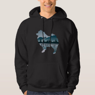 Pomeranian Lake Forest Graphic Funny Idea Mom Dad Hoodie