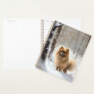 Pomeranian Let It Snow Christmas Planner
