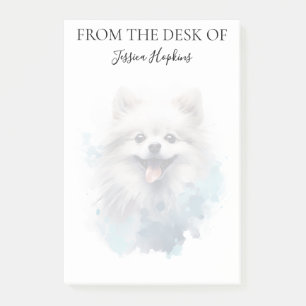 Pomeranian Lover Monogrammed Dog  Post-it Notes
