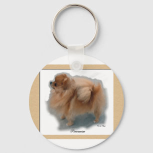 Pomeranian Lovers Gifts Keychain