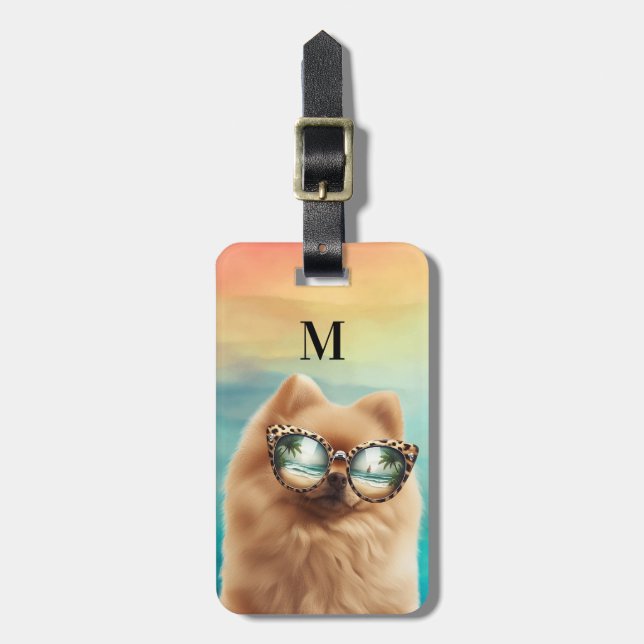 Pomeranian Luggage Tag (Front Vertical)