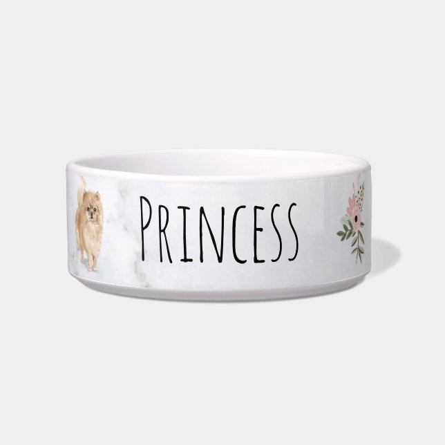 Pomeranian Medium Pet Bowl (Front)