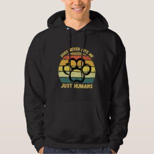 Pomeranian Meme Dogs Never Bite Me Just Humans Fun Hoodie