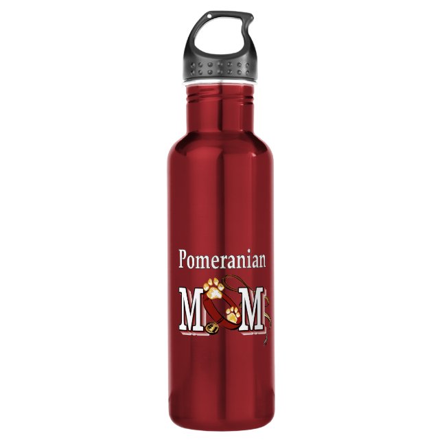 Pomeranian Mom 710 Ml Water Bottle (Front)