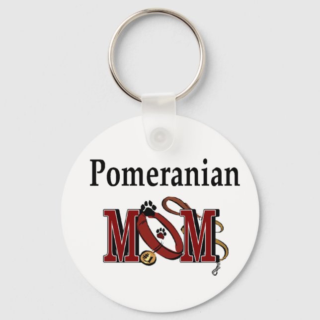 Pomeranian MOM Gifts Keychain (Front)