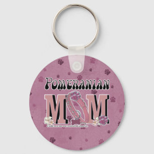 Pomeranian MOM Keychain