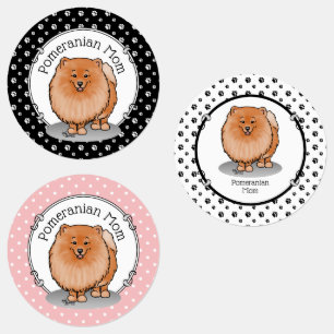 Pomeranian Mom Pom Mom (orange red) Cute Dog Mom