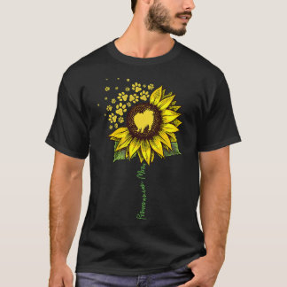 Pomeranian Mom Sunflower Pomeranian Dog Mom Mama T-Shirt
