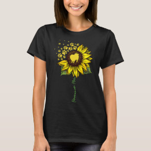Pomeranian Mom Sunflower Pomeranian Dog Mom Mama T-Shirt