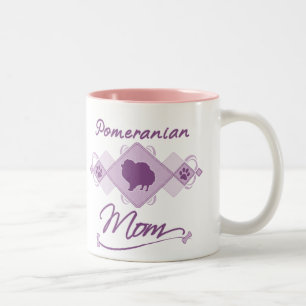 Pomeranian Mom Two-Tone Coffee Mug
