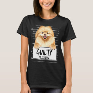 Pomeranian Mugshot Guilty Dog T-Shirt
