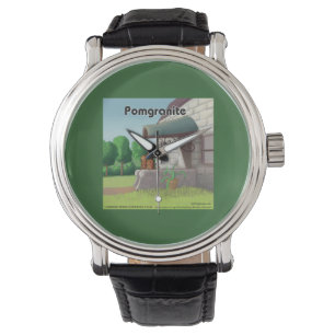 Pomeranian On Granite (PomGranite) Funny Watch