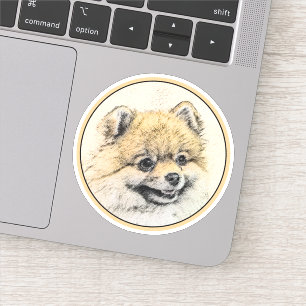 Pomeranian (Orange) Painting - Original Dog Art