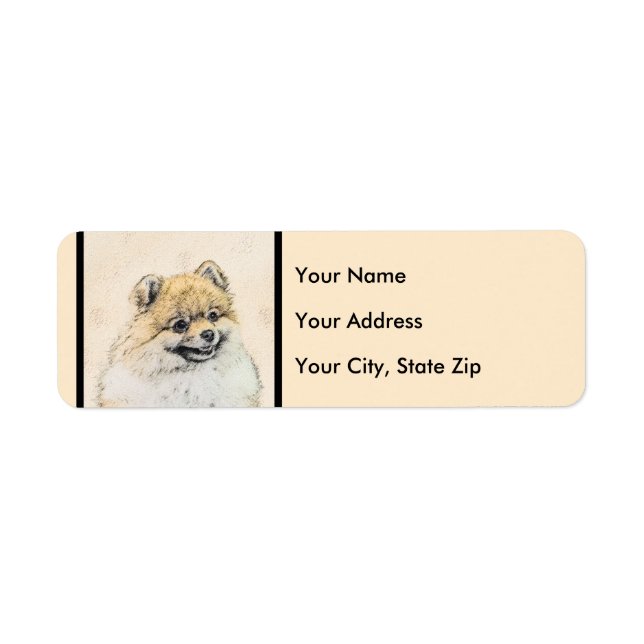 Pomeranian (Orange) Painting - Original Dog Art (Front)